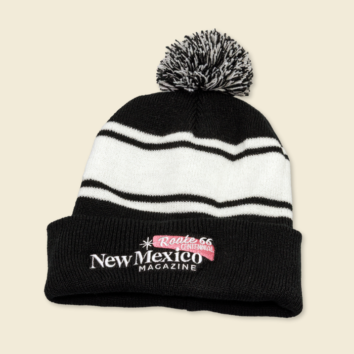 Route 66 Logo PomPom Beanie - New Mexico Magazine